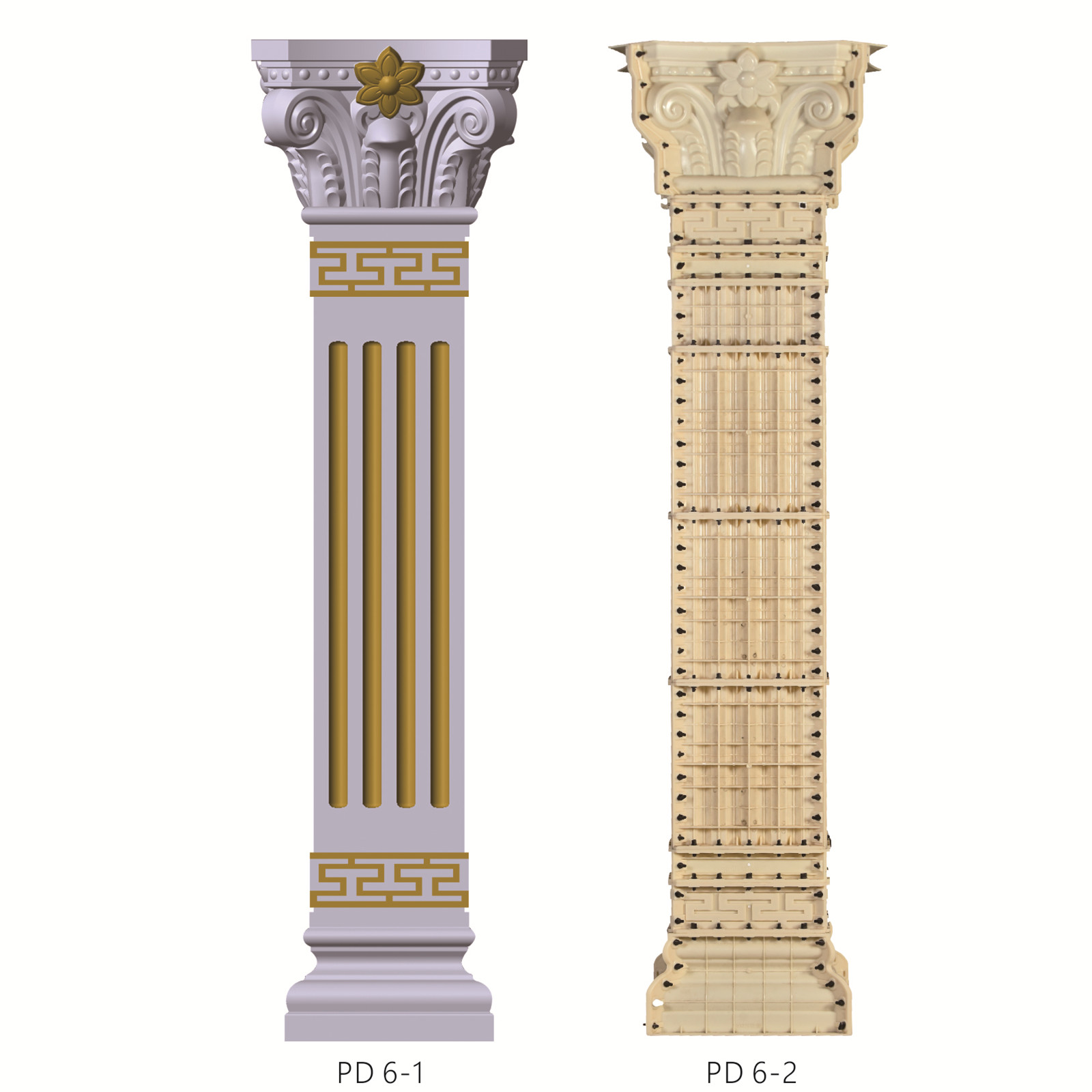 ABS Plastic Concrete Square Pi - Home Improvement Fence 评论和价格