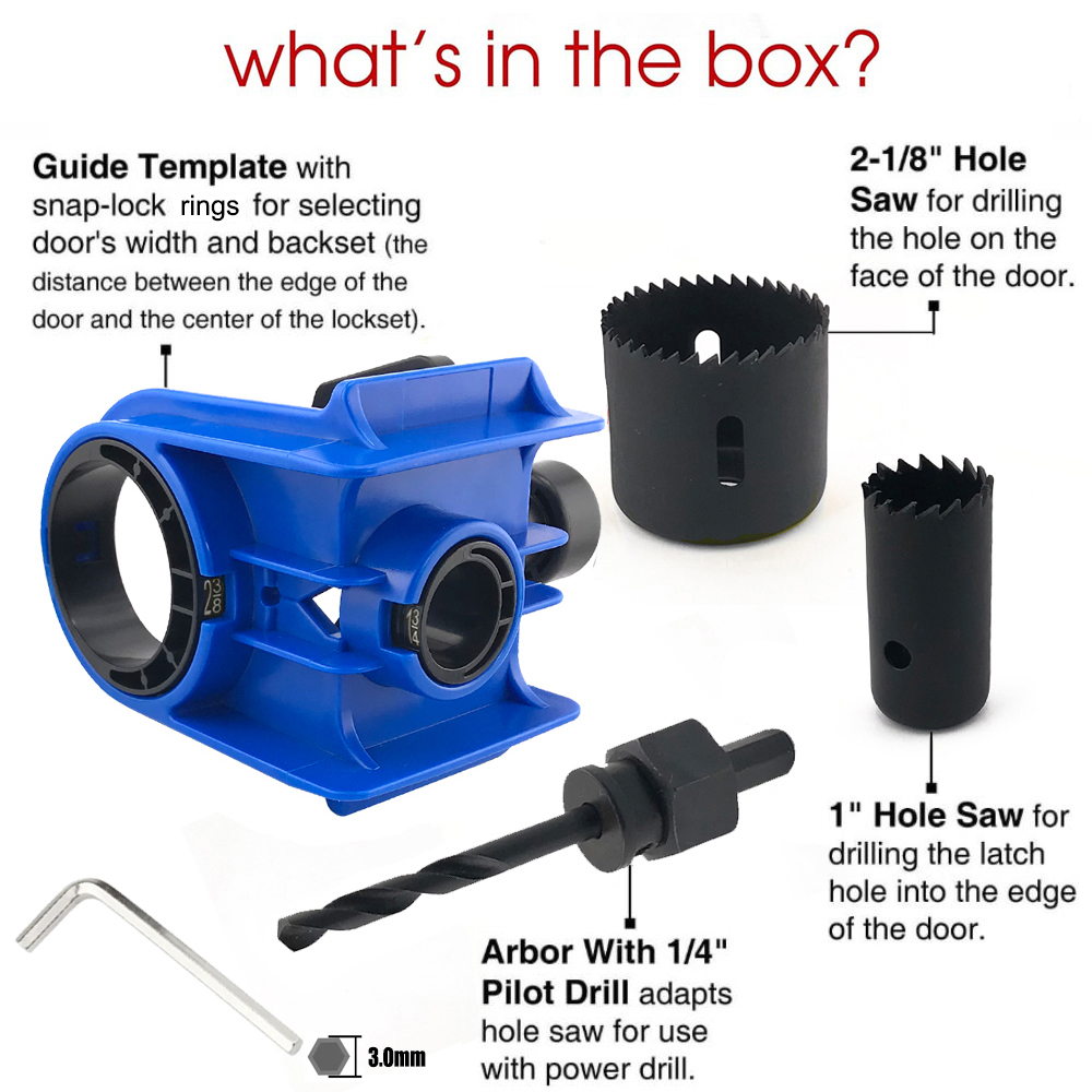 Door Lock Installation Kit, Wo - Home Improvement Warehouse 评论和价格